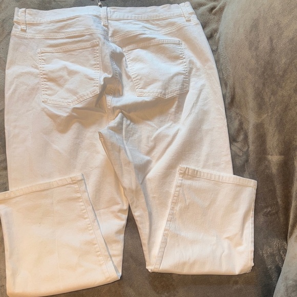 Eileen Fisher Ivory Straight Leg Jeans - Picture 5 of 7